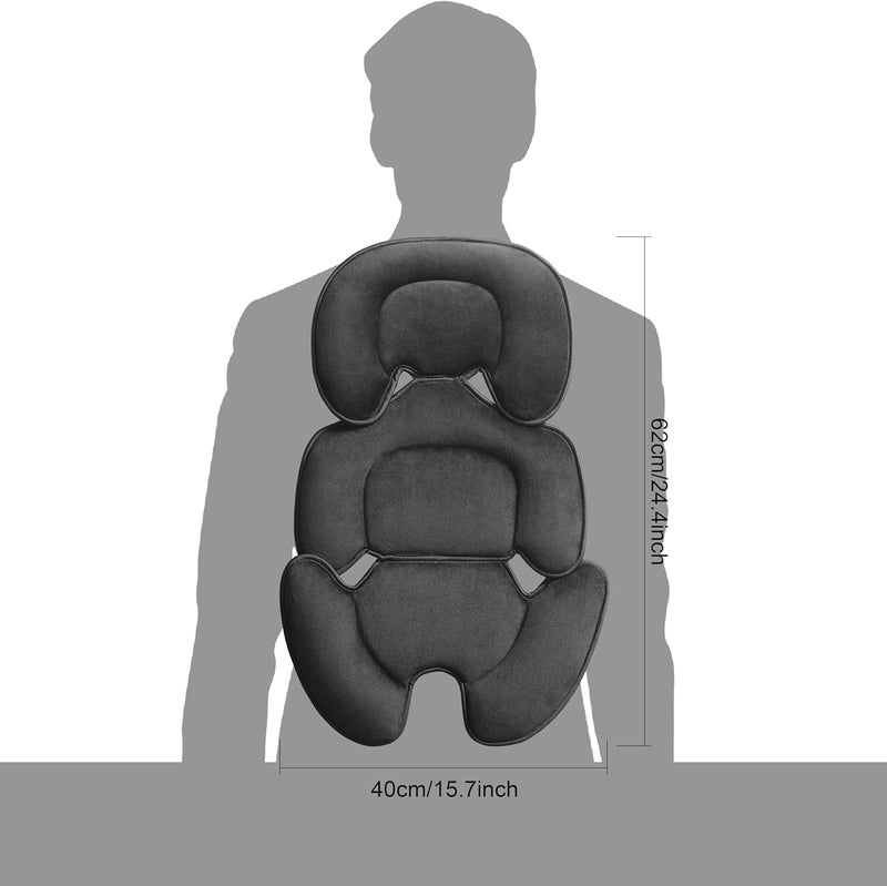 Ihaapsi Universal Baby Seat Liner – Reversible Infant Car Seat Insert & Stroller Cushion – Head & Body Support for Newborns – All-Season Soft Pad for Swings, High Chairs, Travel – Gift-Ready, Machine Washable - Image 4